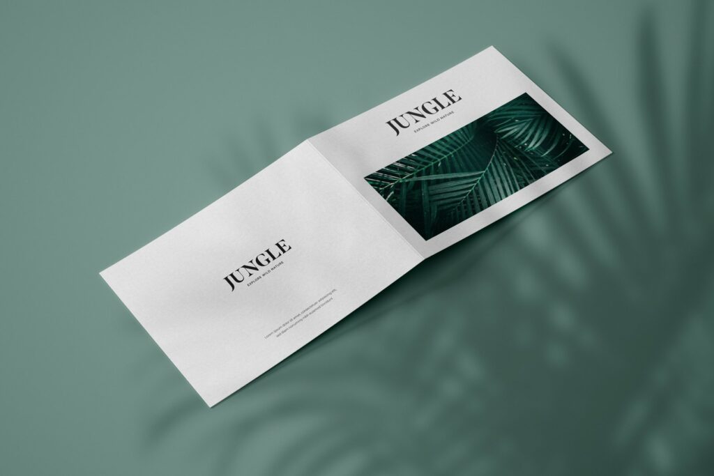 Bifold File Horizontal Bifold Brochure Mockup – MasterBundles
