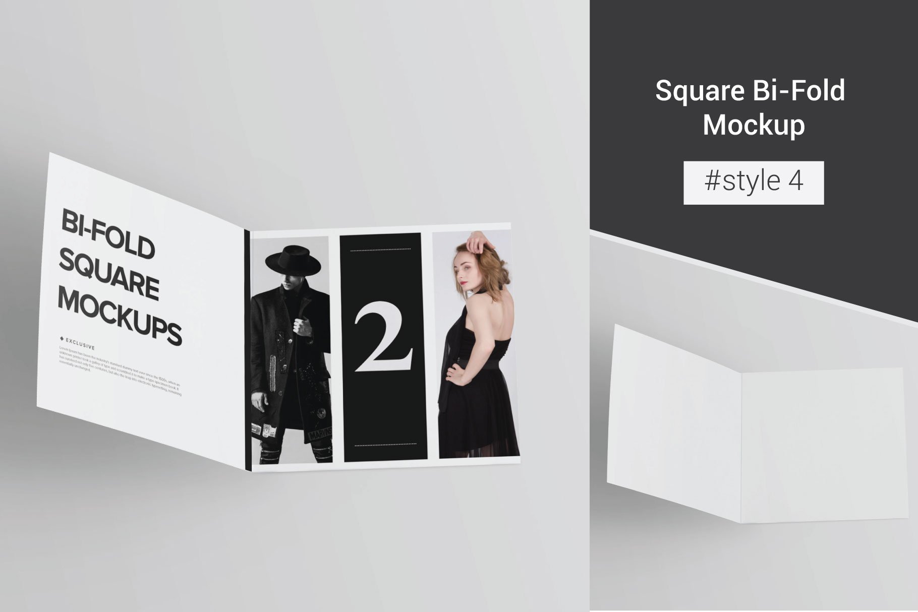 square bifold brochure mockup style 4 924