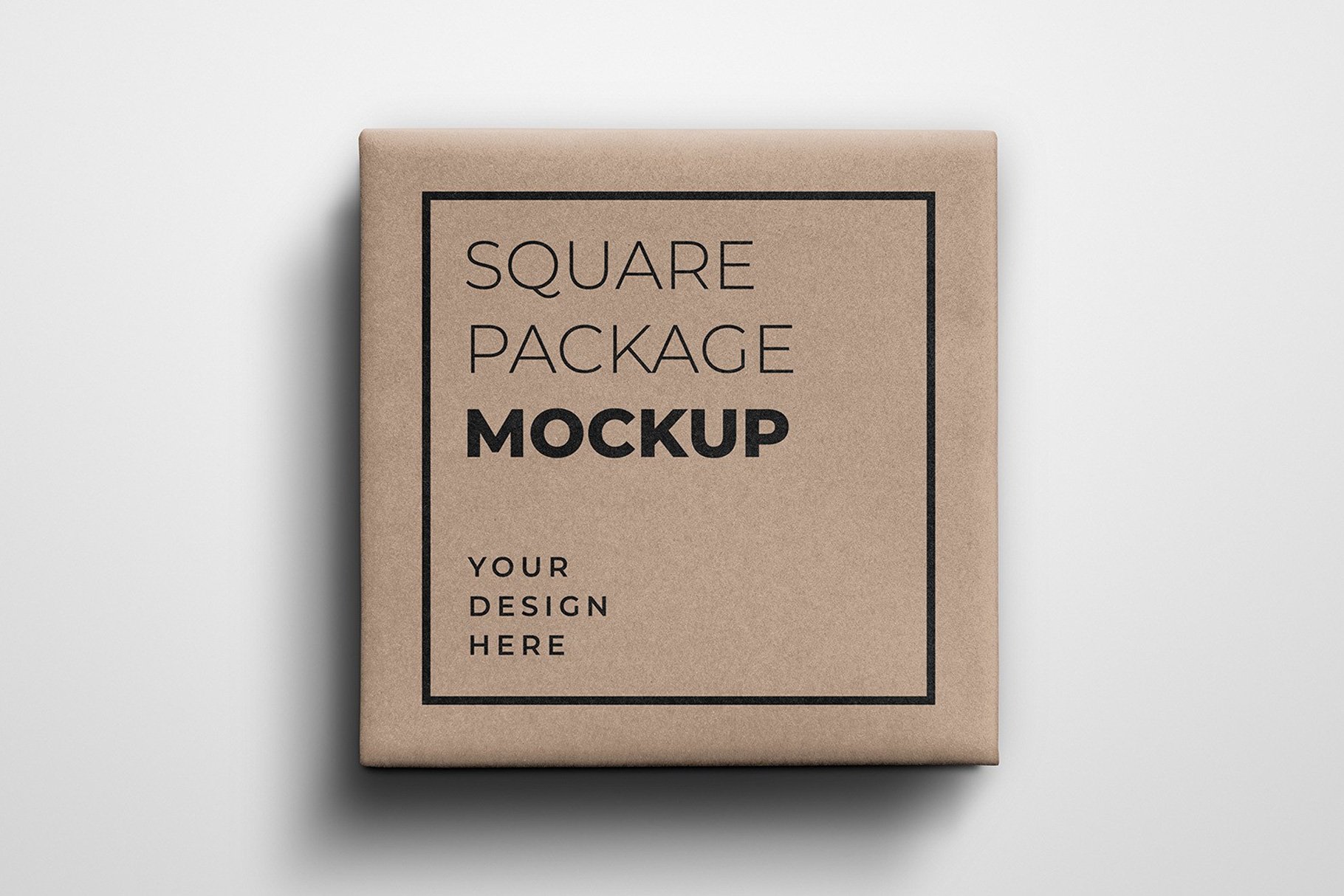 Square Gift Package Mockup cover image.