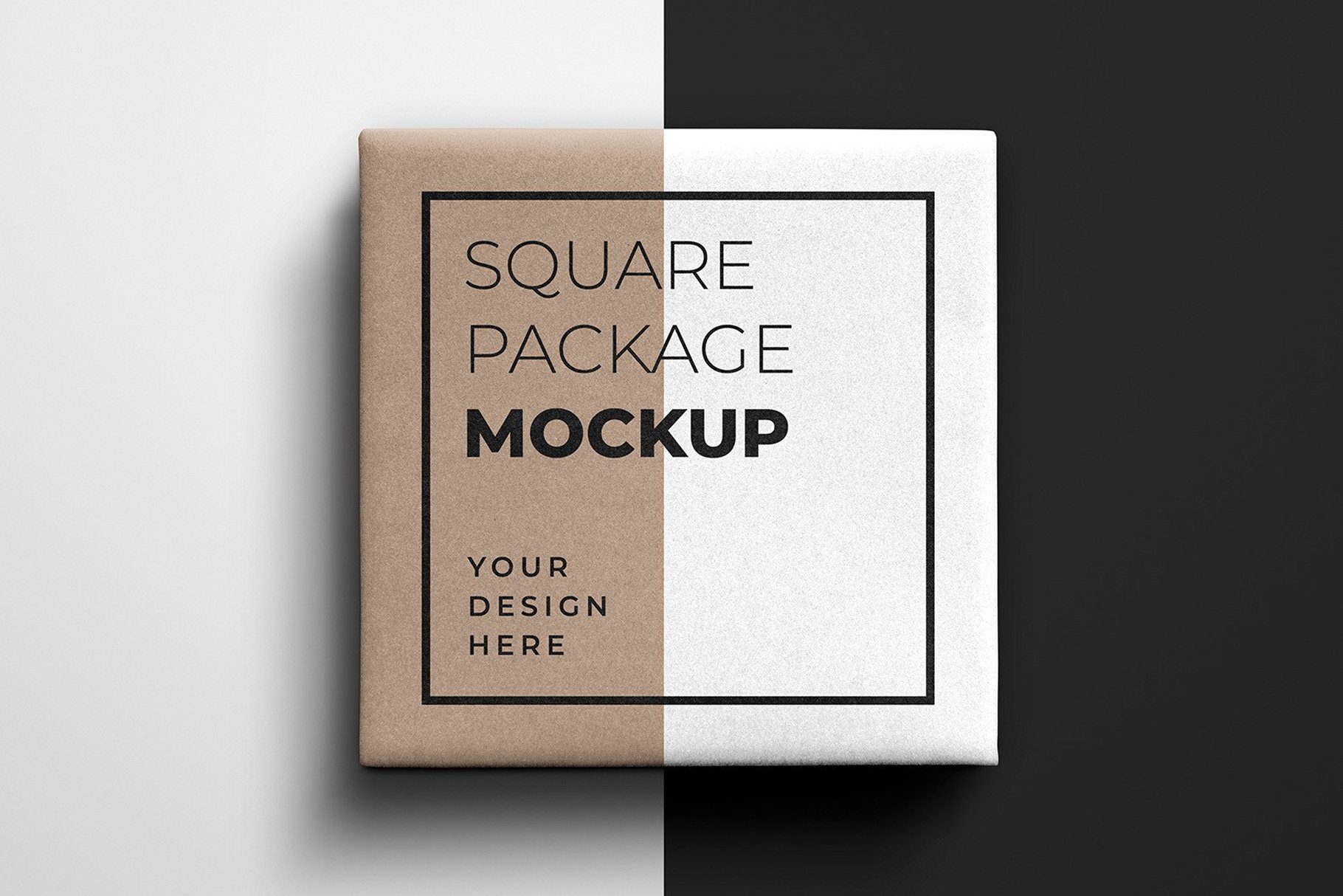 Square Gift Package Mockup preview image.