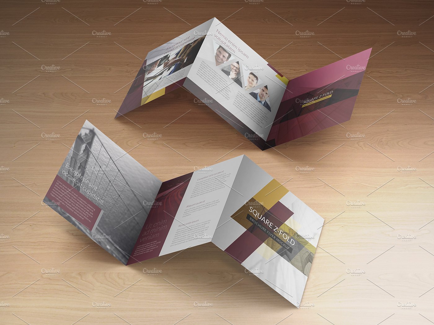 square z fold brochure mockup 03 787