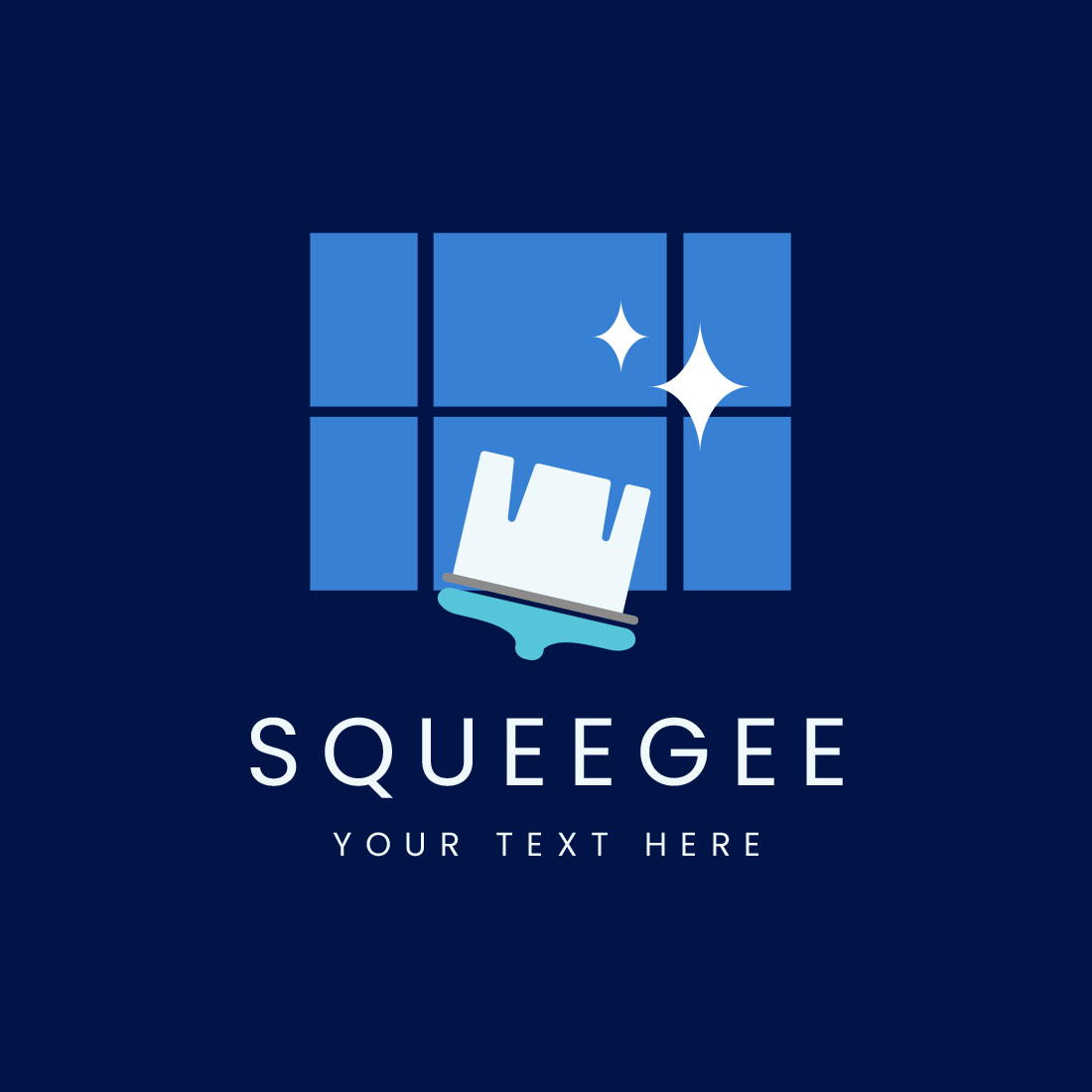 Squeegee Logo Template Design preview image.