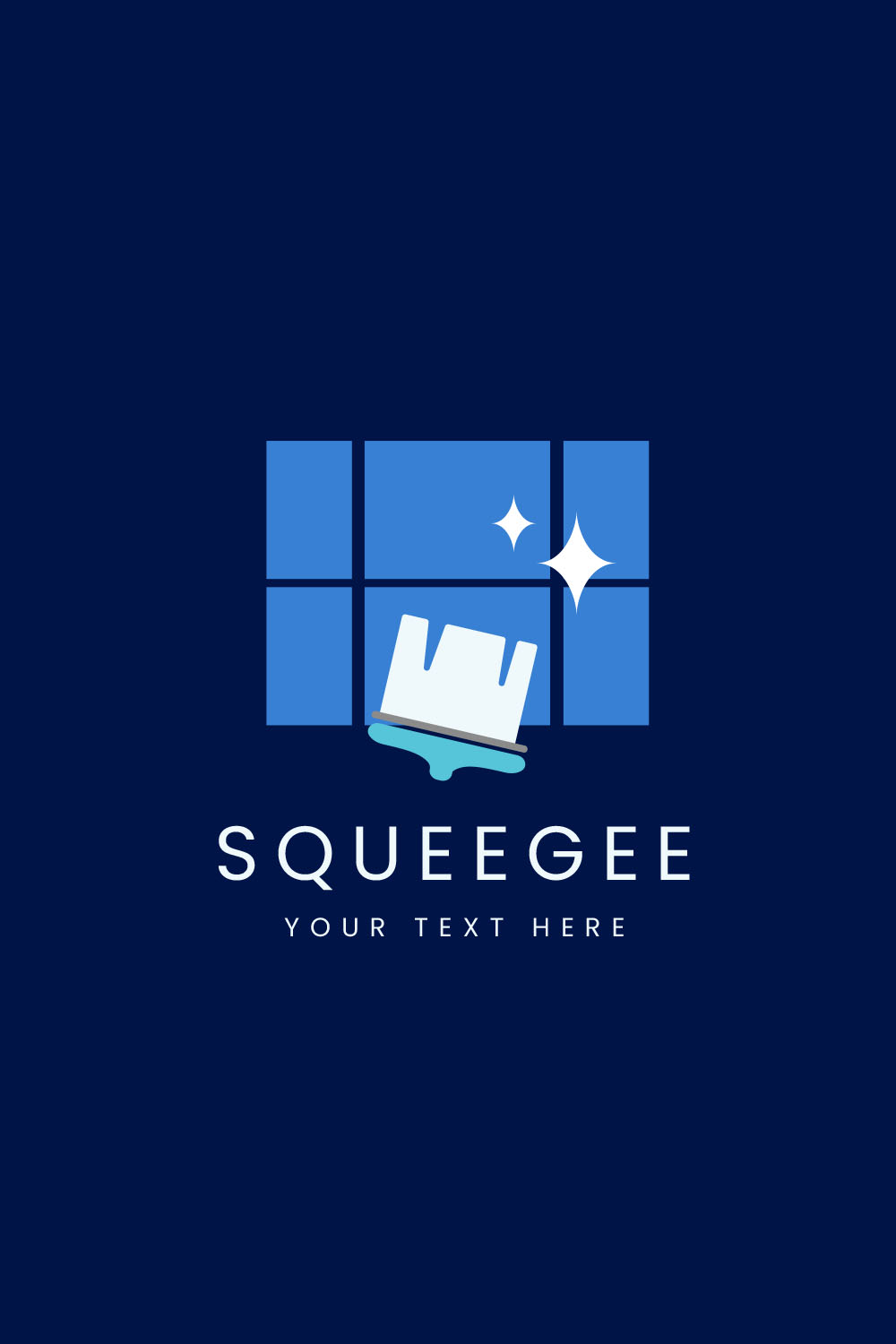 Squeegee Logo Template Design pinterest preview image.