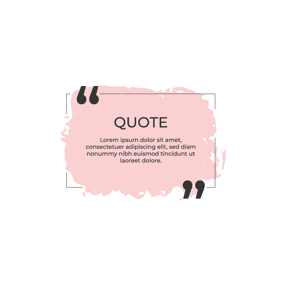 squre quote box frame 394