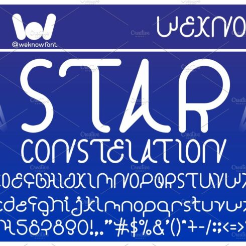 star constellation font cover image.
