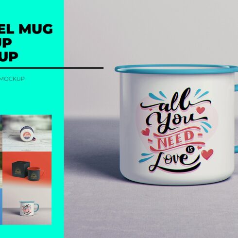 Enamel Mug / Tin Cup MockUp cover image.