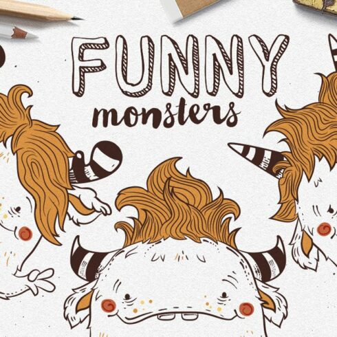 Funny Monsters • Vector Set cover image.