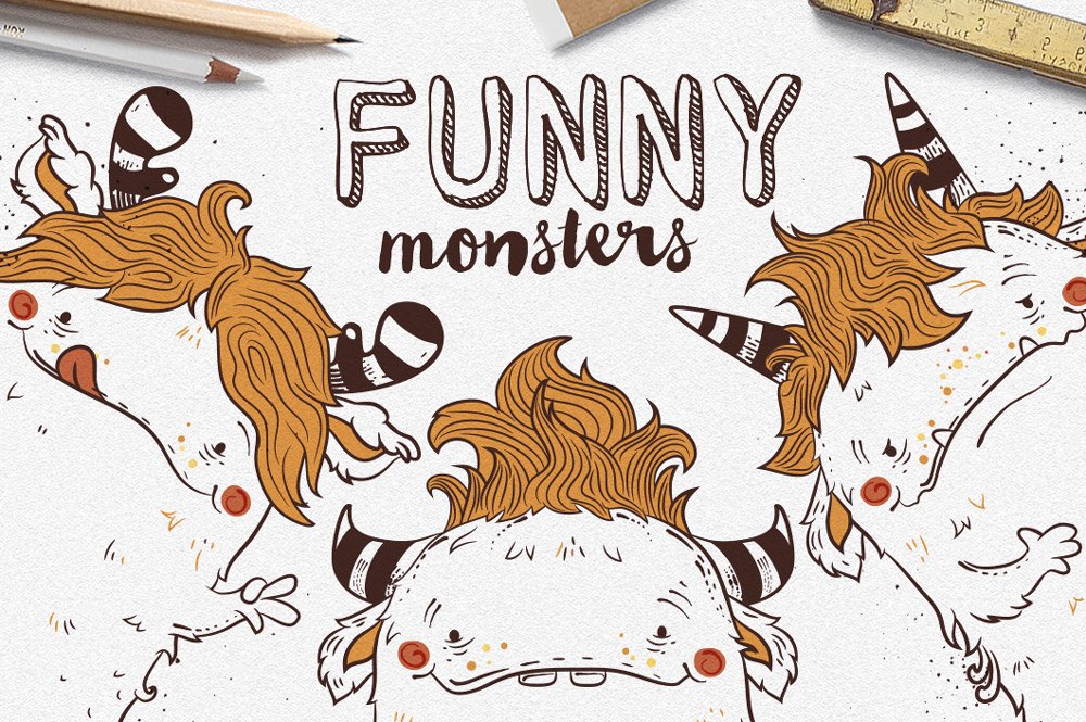 Funny Monsters • Vector Set cover image.