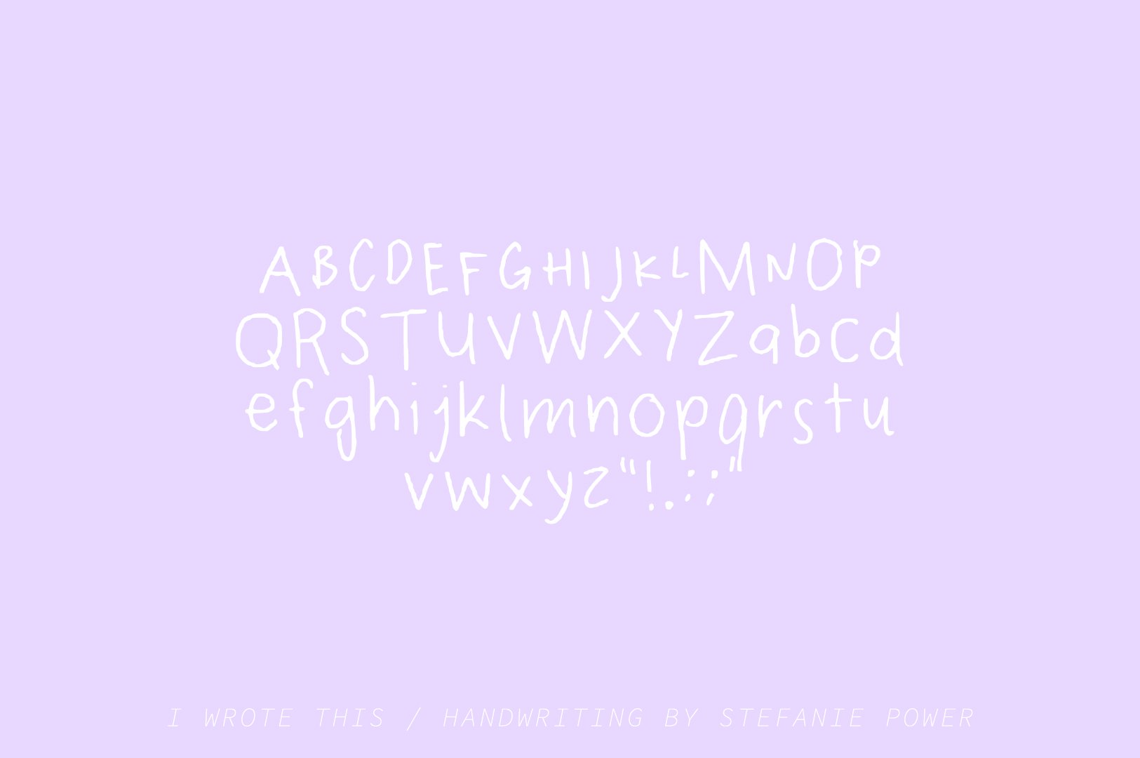 I Wrote This | Handwritten Font preview image.
