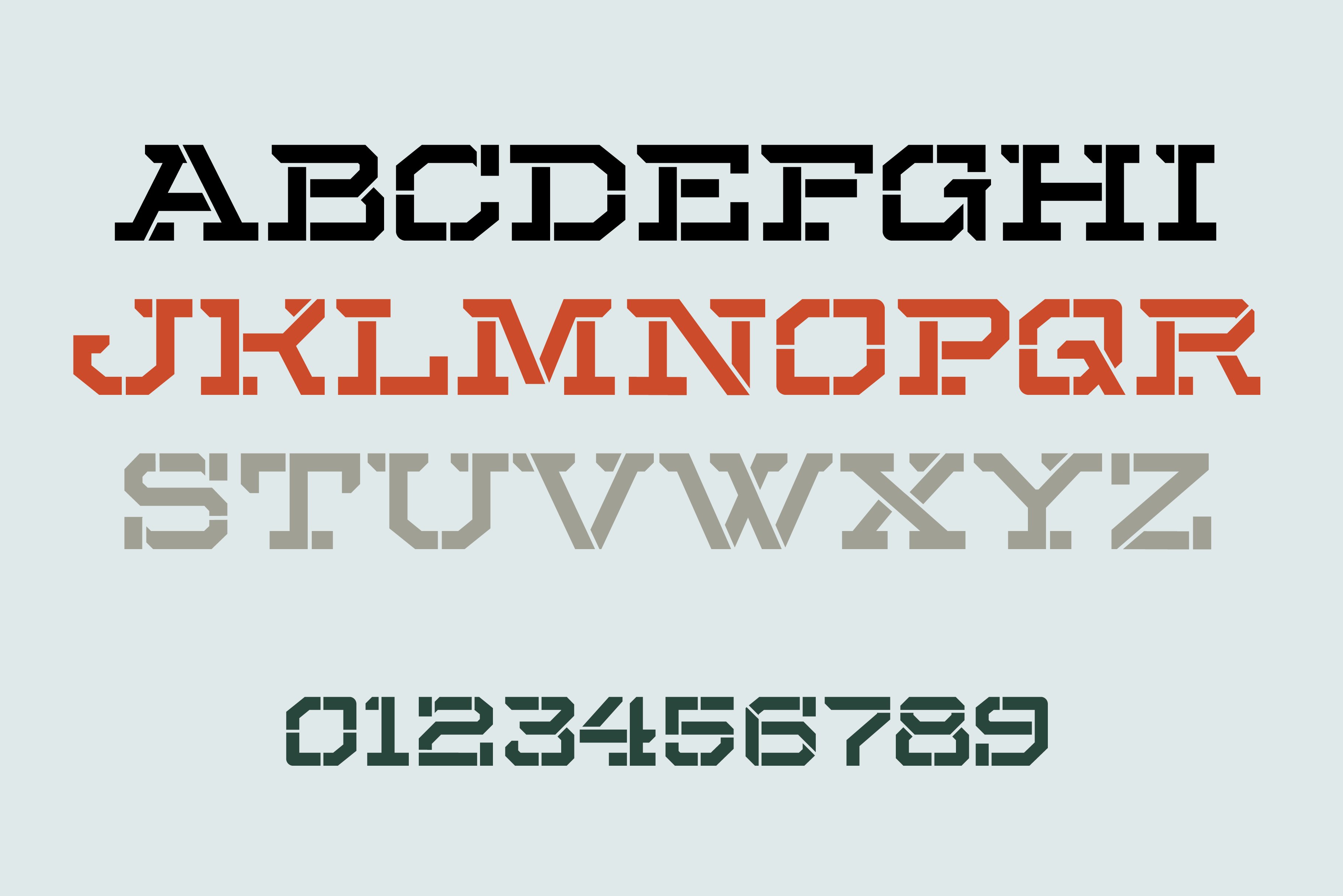 Depot Slab-Serif Stencil Font preview image.