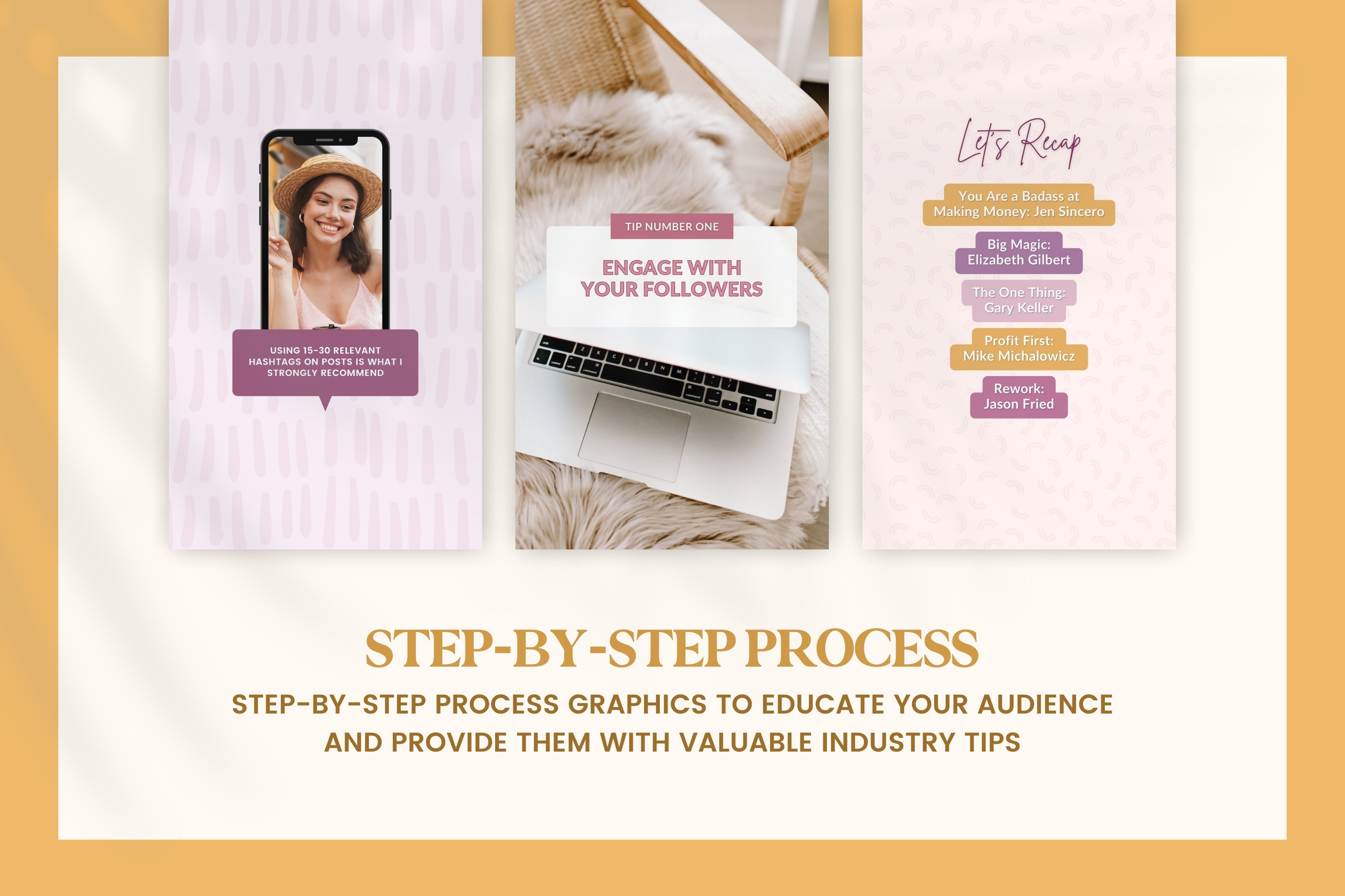 step by step insta story reels instagram creator coaches engagement post template bundle canva creative market 196