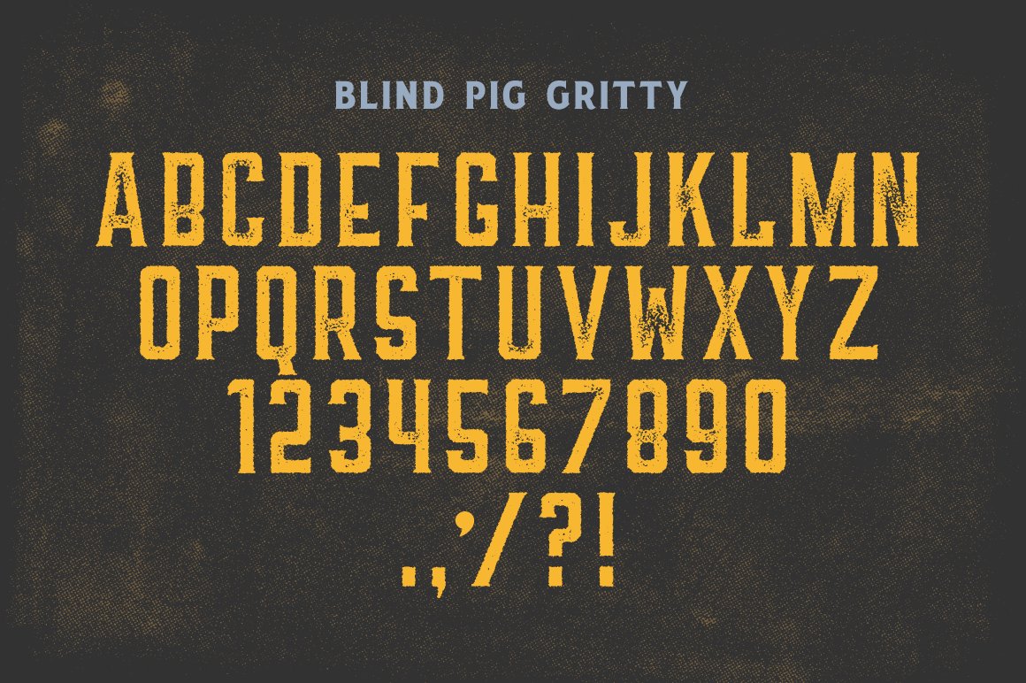 Blind Pig Display Font preview image.