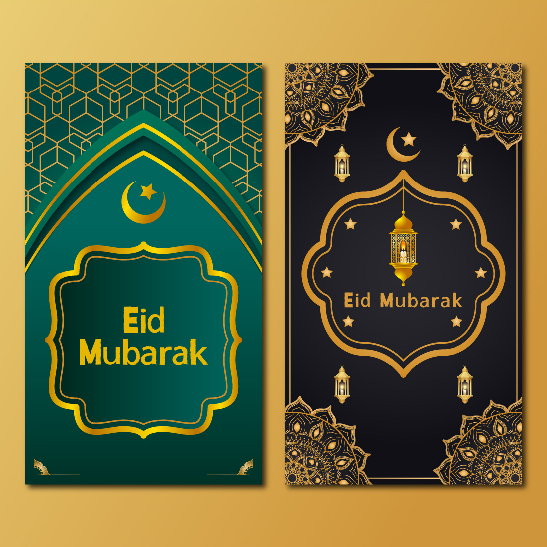 Creative and professional eid Greetings instagram and facebook story template collection preview image.
