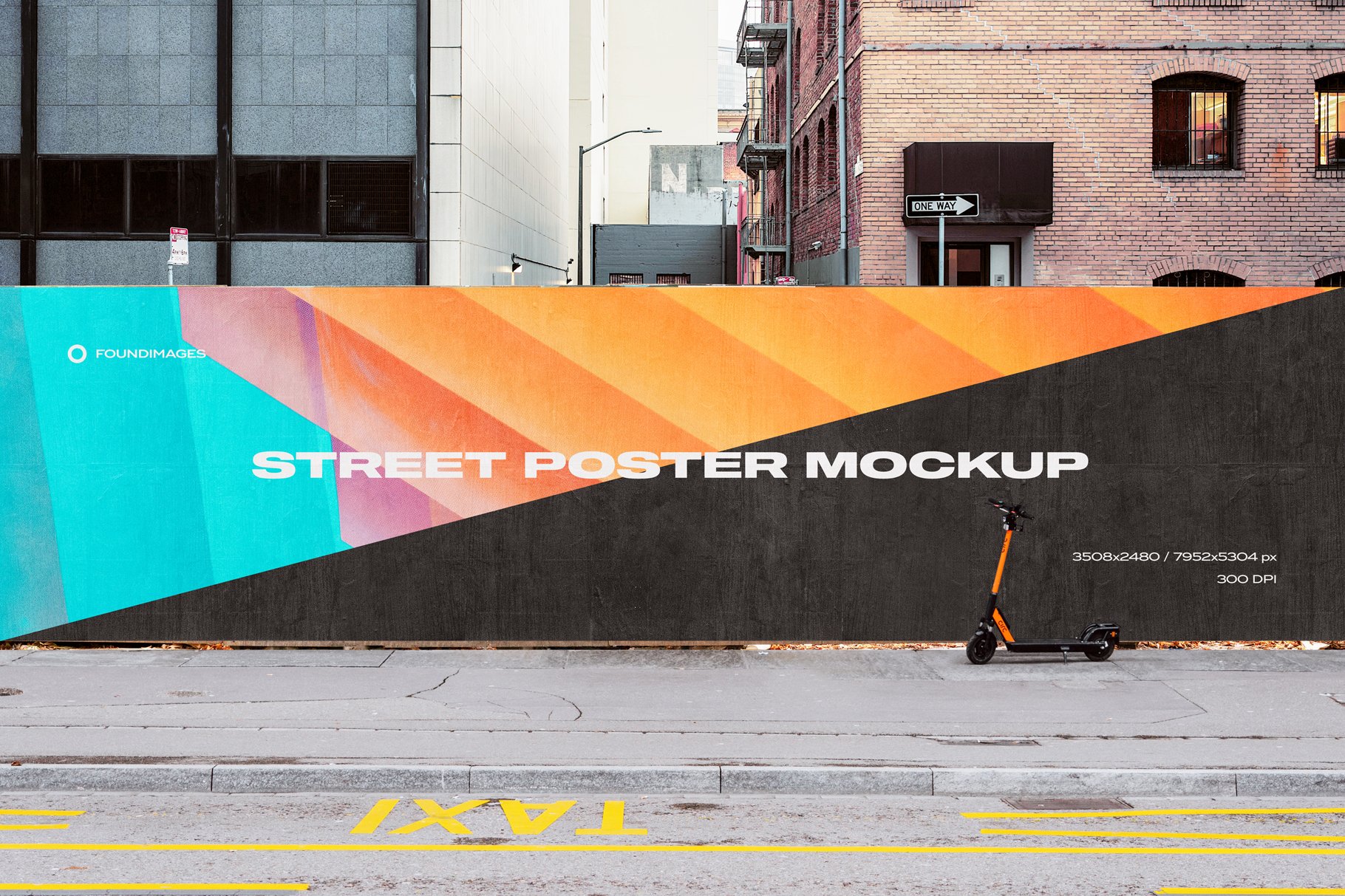 Urban Poster Mockup Street PSD – MasterBundles