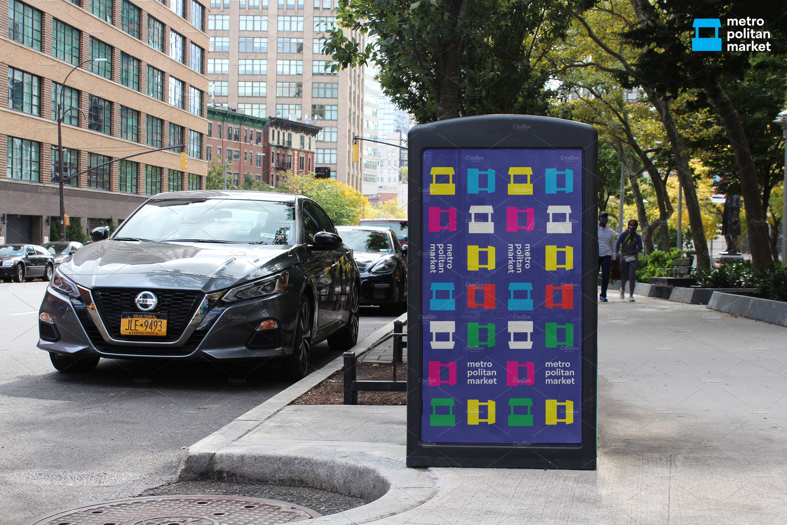 New York Street Sign Mockup preview image.