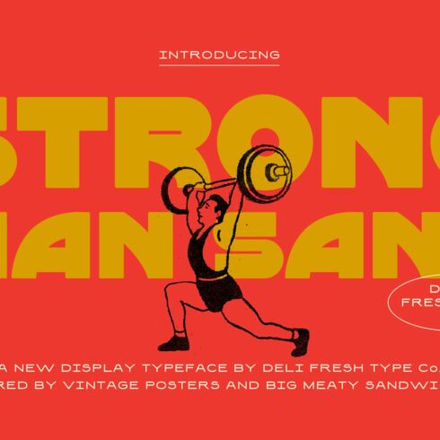 Strong Man Sans: Heavy Display Font cover image.