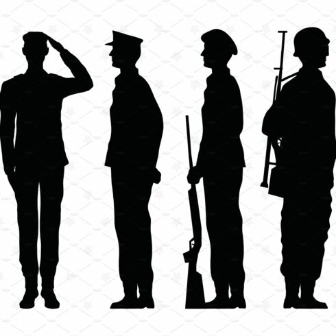 four soldiers silhouettes cover image.