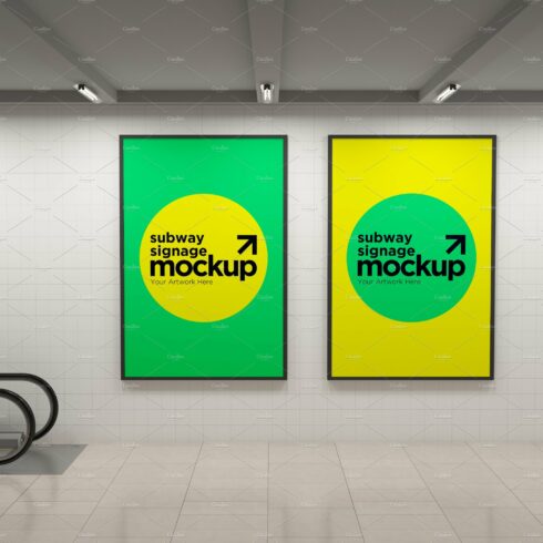 Subway Two Signage Mockup cover image.