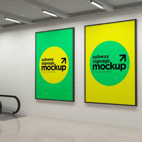 Subway Two Signage Mockup cover image.