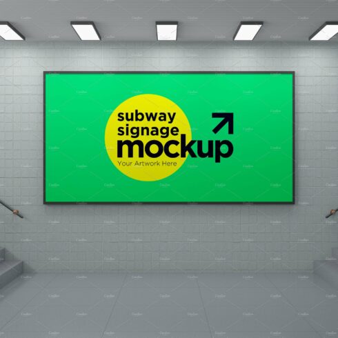 Subway Signage Horizontal Mockup cover image.