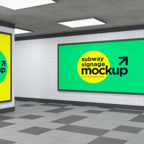 Subway Two Signage Mockup cover image.