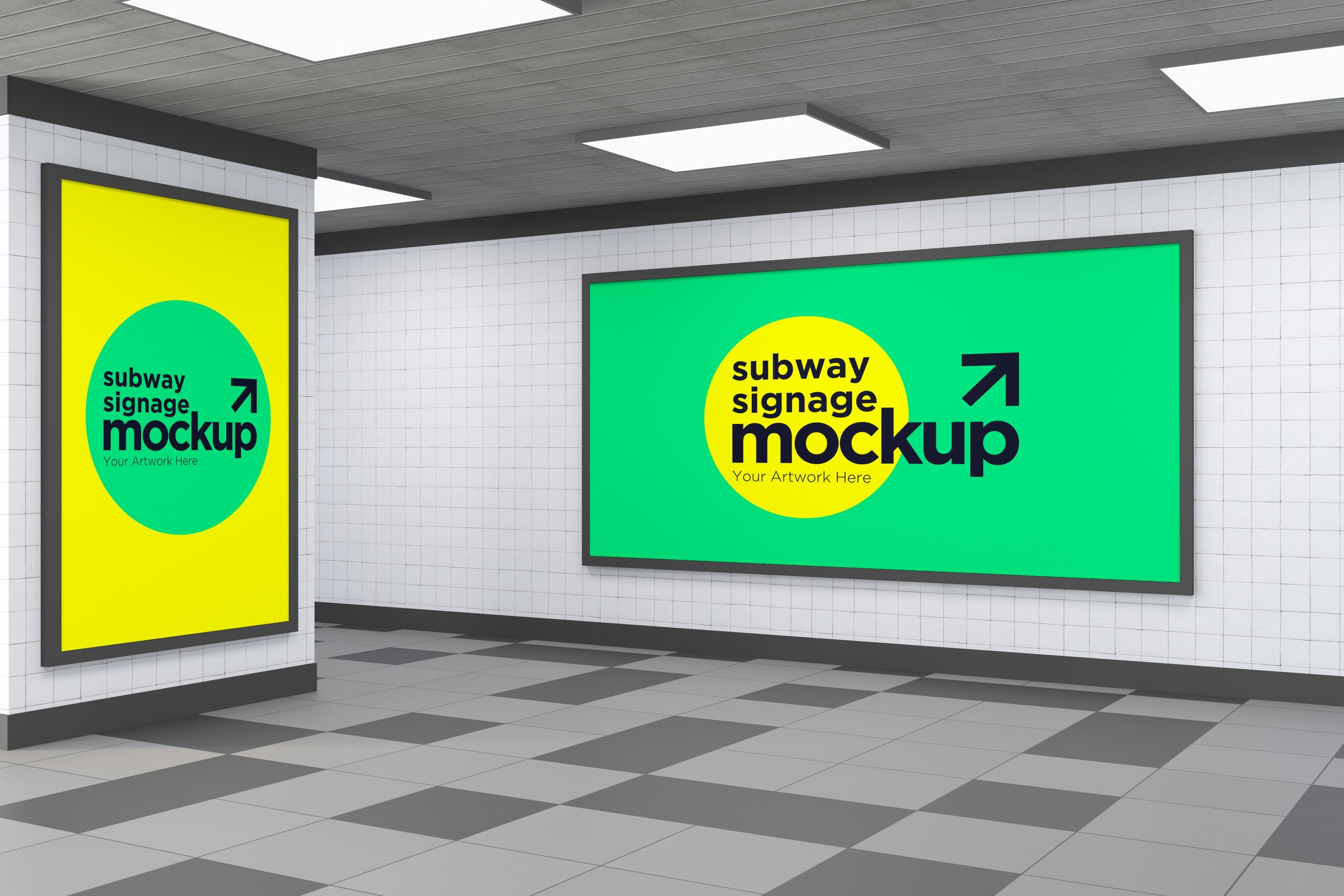 Subway Two Signage Mockup cover image.