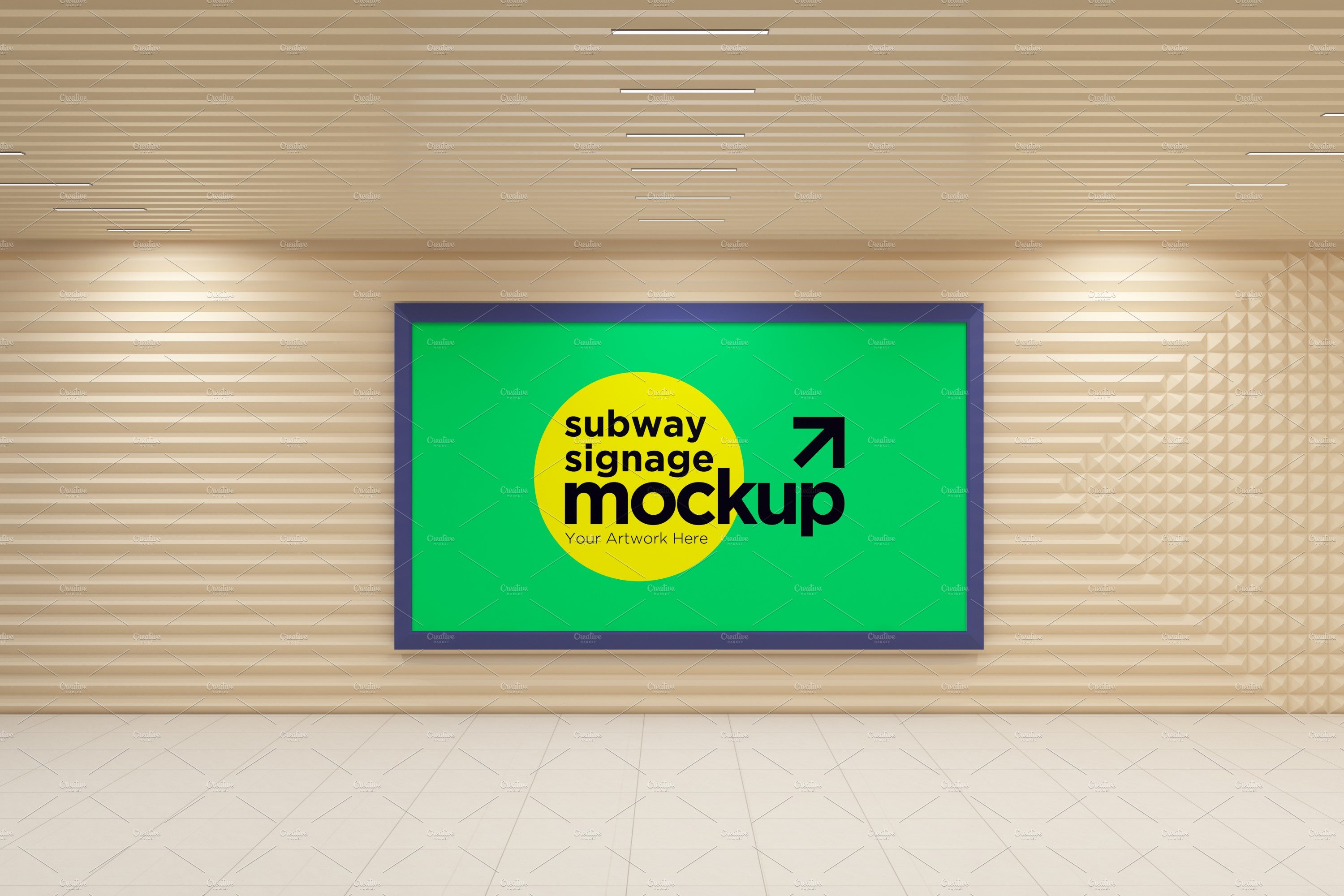 Subway Signage Horizontal Mockup cover image.