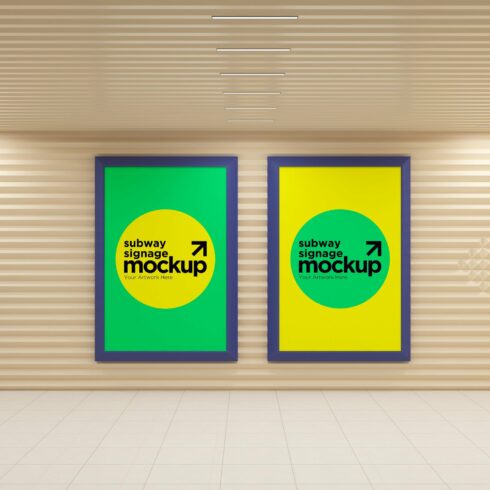 Subway Two Signage Mockup cover image.