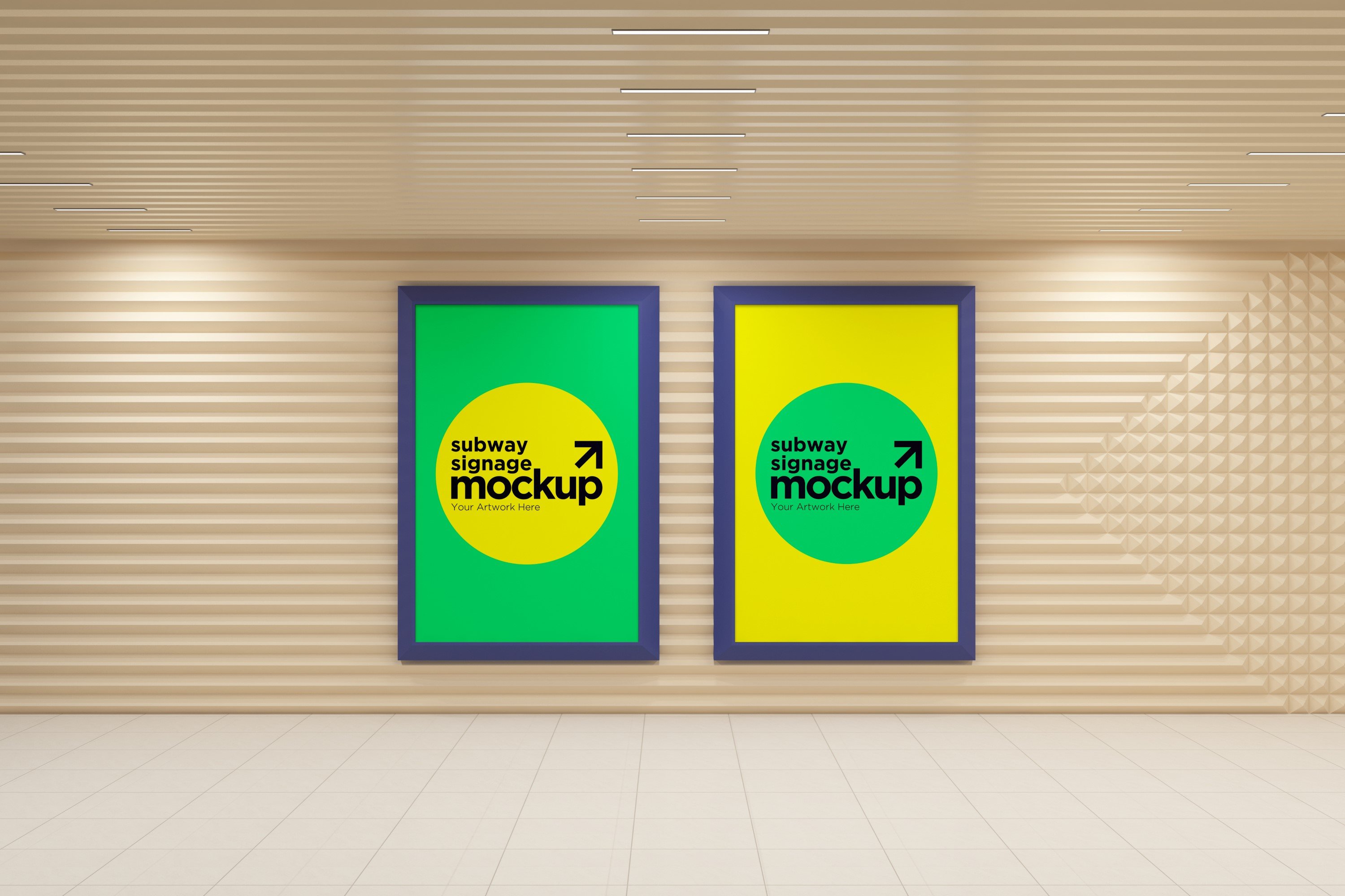 Subway Two Signage Mockup cover image.