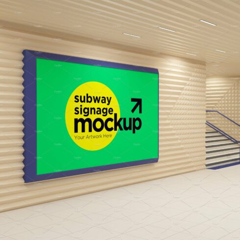 Subway Signage Horizontal Mockup cover image.