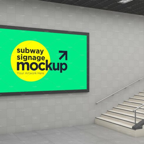 Subway Signage Horizontal Mockup cover image.