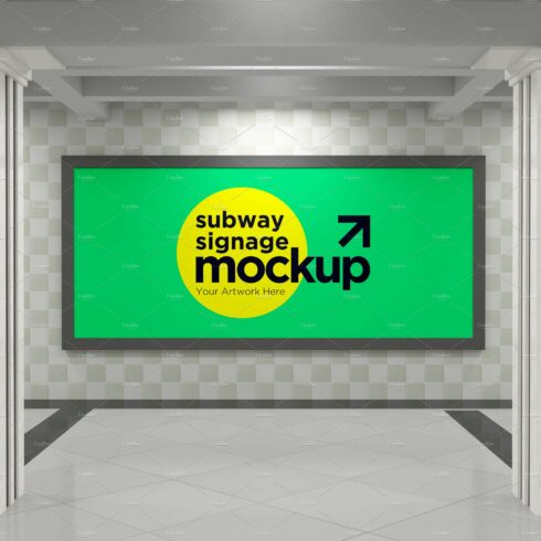 Subway Signage Horizontal Mockup cover image.