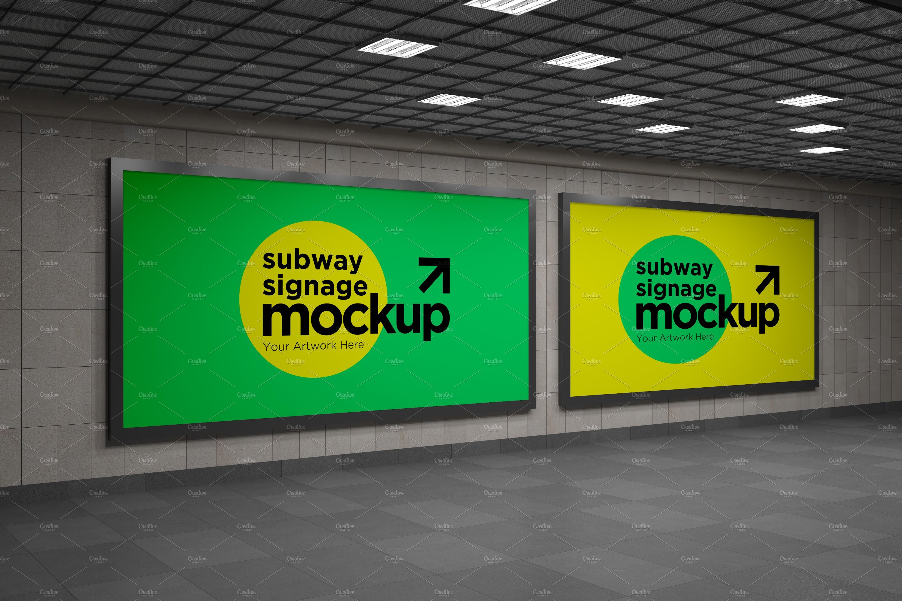 Subway Two Signage Mockup cover image.