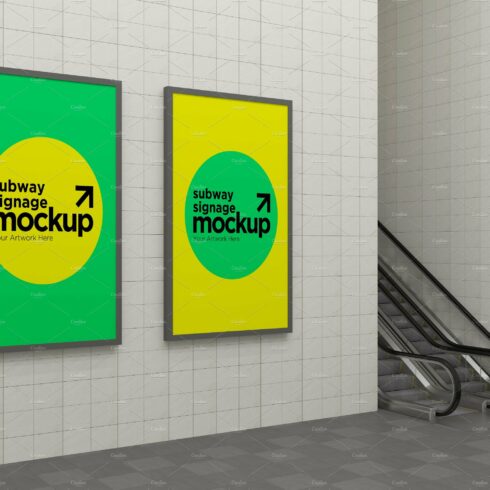 Subway Two Signage Mockup cover image.