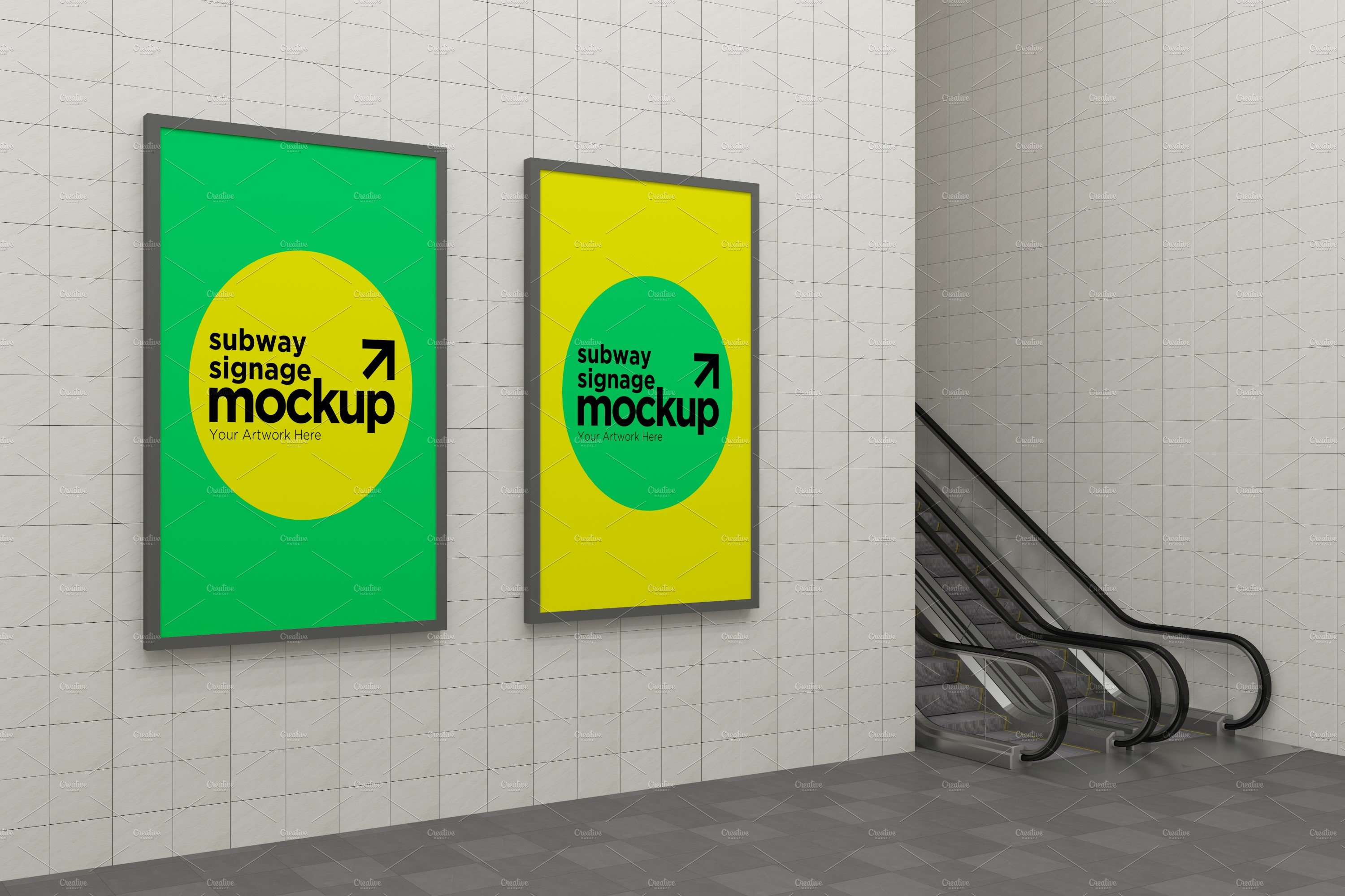 Subway Two Signage Mockup cover image.