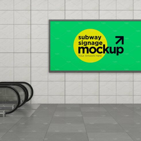 Subway Signage Horizontal Mockup cover image.