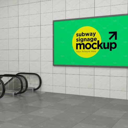 Subway Signage Horizontal Mockup cover image.