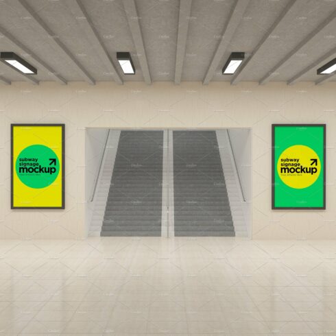 Subway Four Sign Mockup cover image.