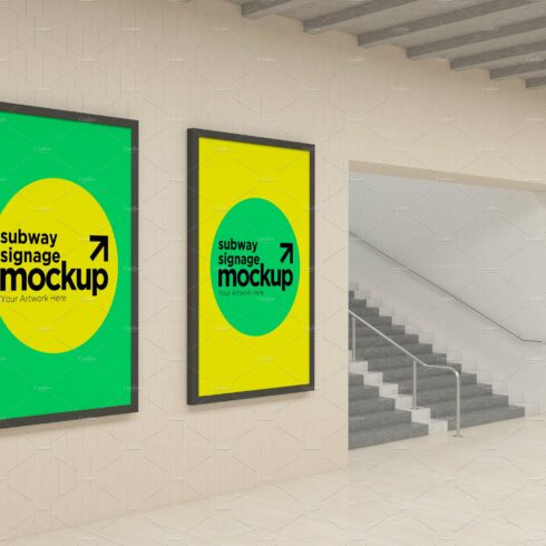 Subway Two Signage Mockup cover image.