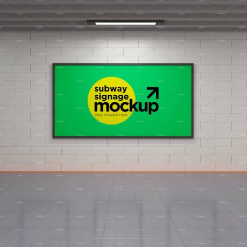 Subway Signage Horizontal Mockup cover image.