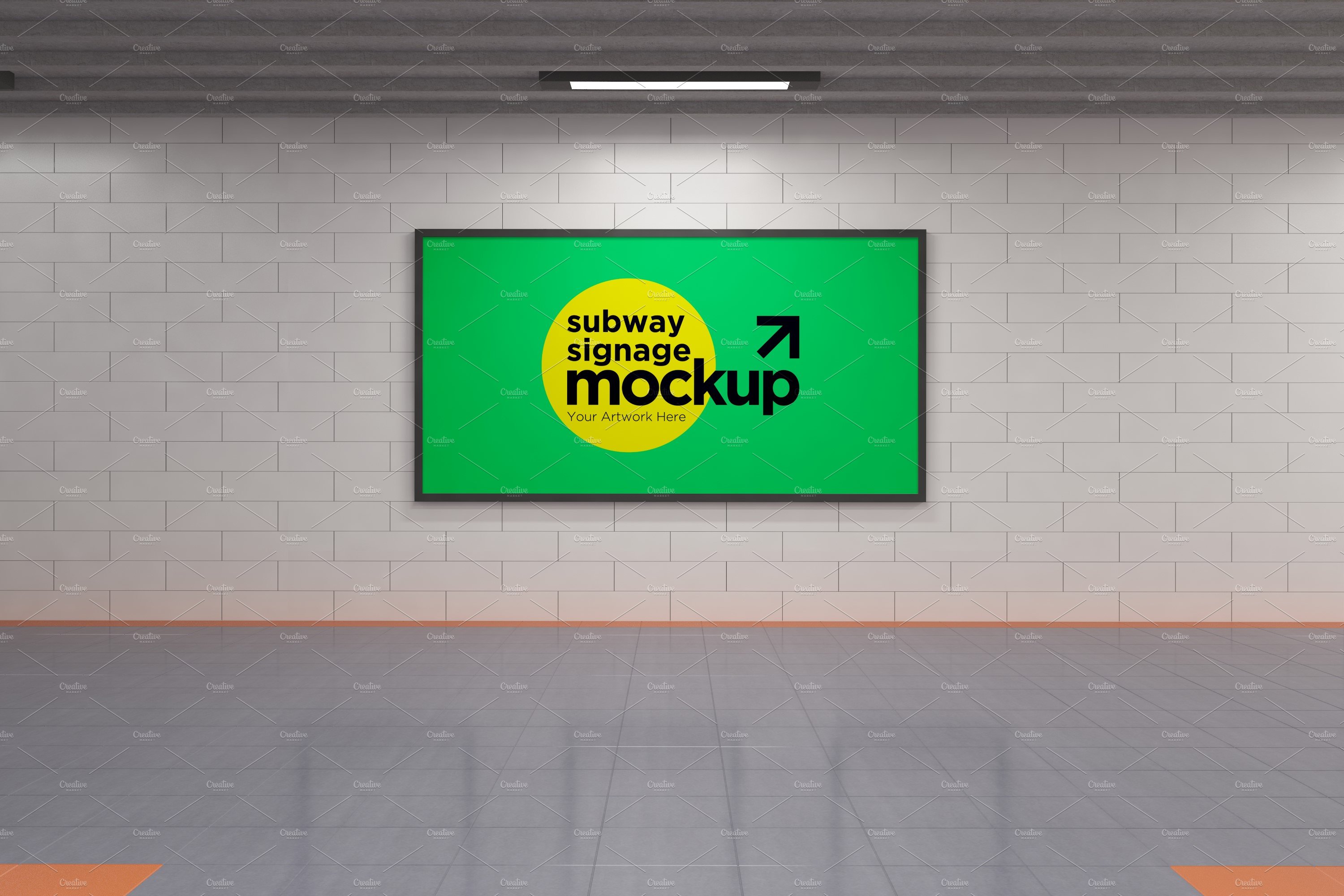 Subway Signage Horizontal Mockup cover image.