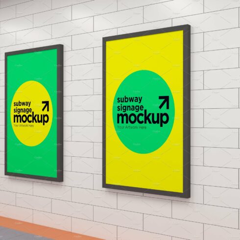 Subway Two Signage Mockup cover image.