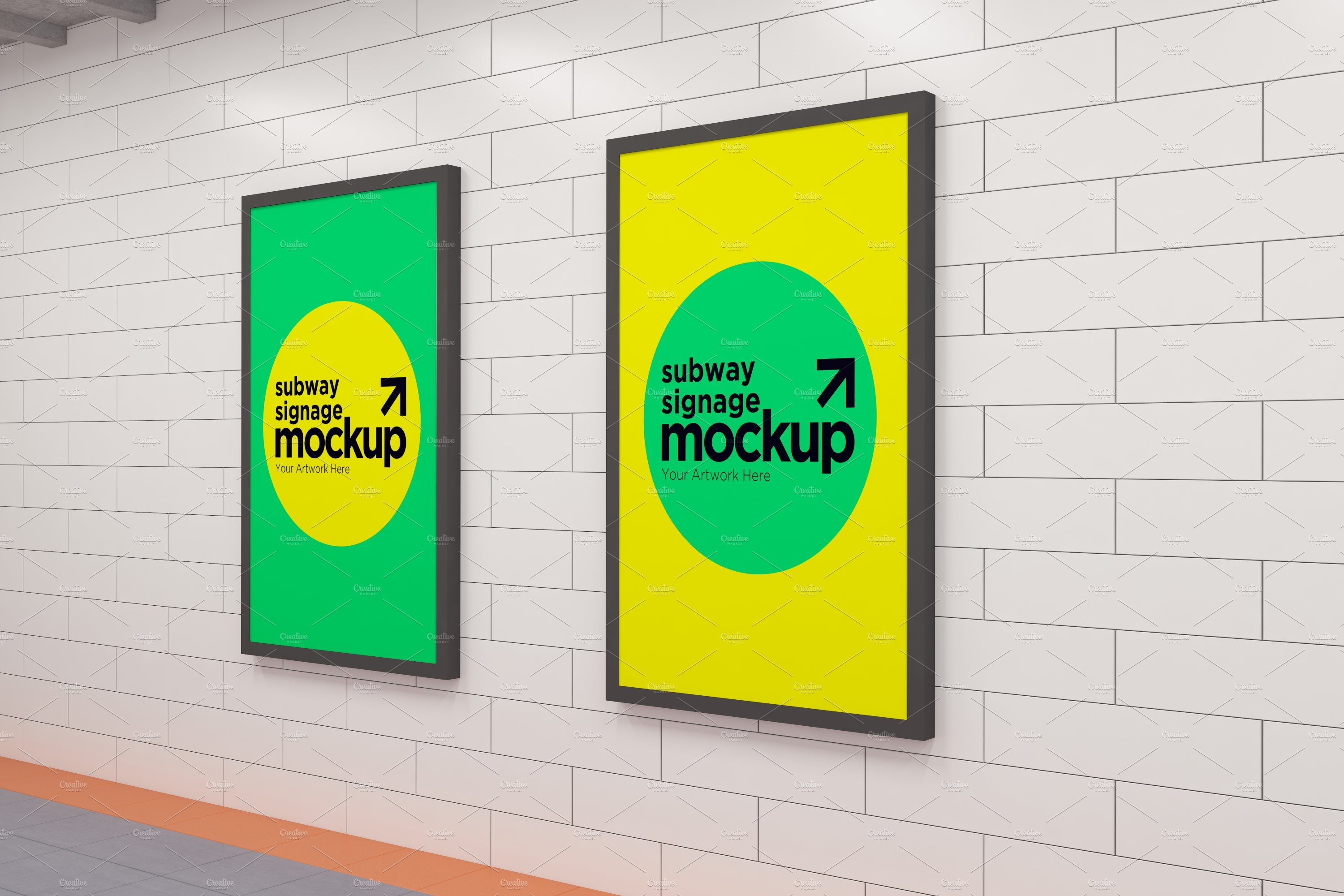 Subway Two Signage Mockup cover image.