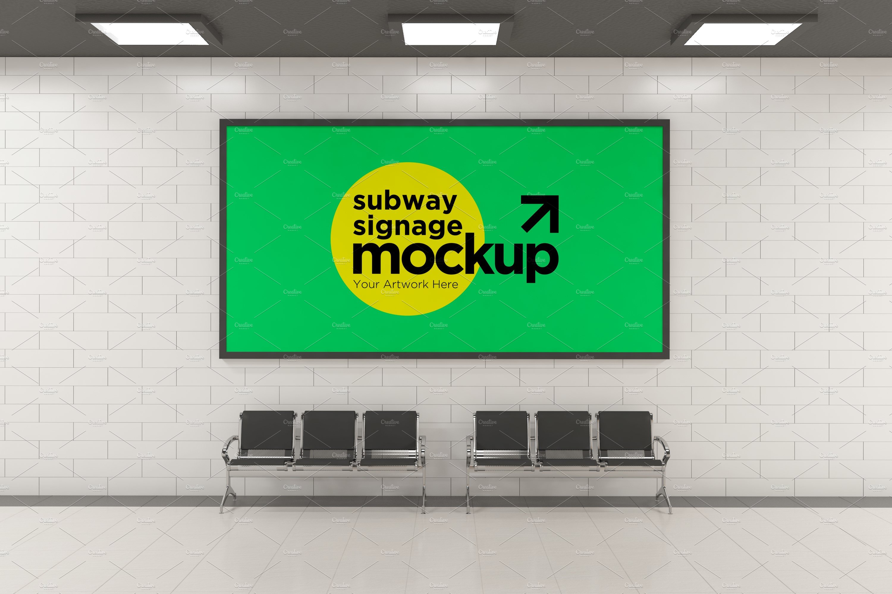 Subway Signage Horizontal Mockup cover image.