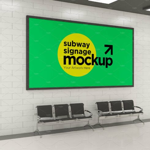 Subway Signage Horizontal Mockup cover image.