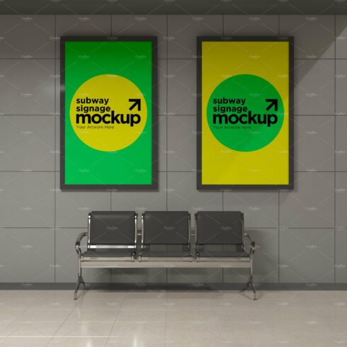 Subway Two Signage Mockup cover image.