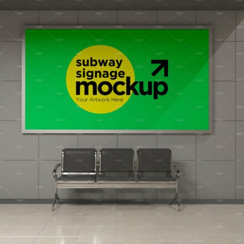 Subway Signage Horizontal Mockup cover image.