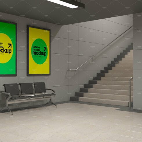 Subway Two Signage Mockup cover image.