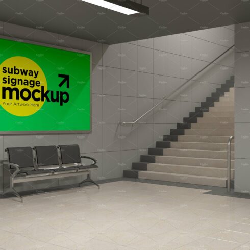 Subway Signage Horizontal Mockup cover image.