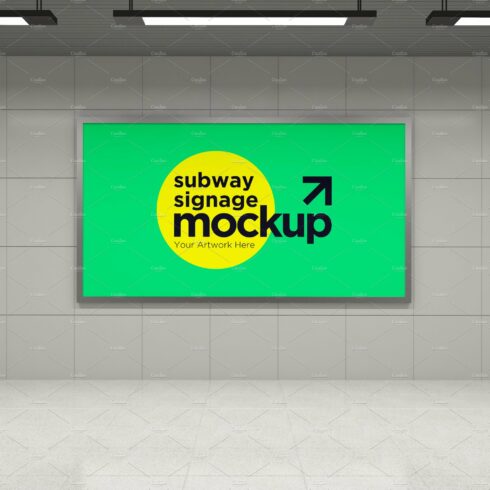 Subway Signage Horizontal Mockup cover image.